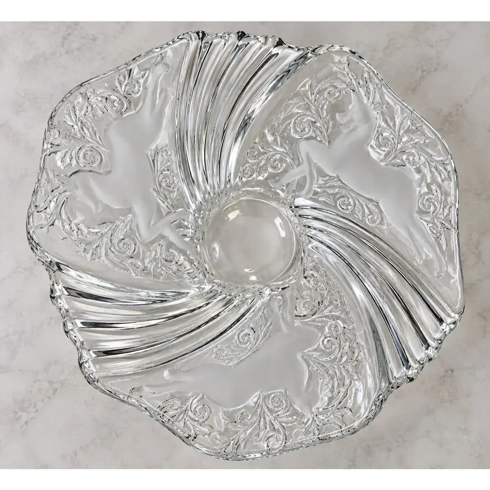Mikasa Christmas Medley Reindeer Crystal Bon Bon Bowl 9